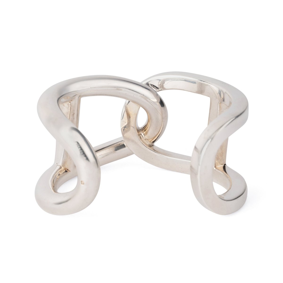 Bracelet jonc en argent de la maison Hermès - Maison Eloe