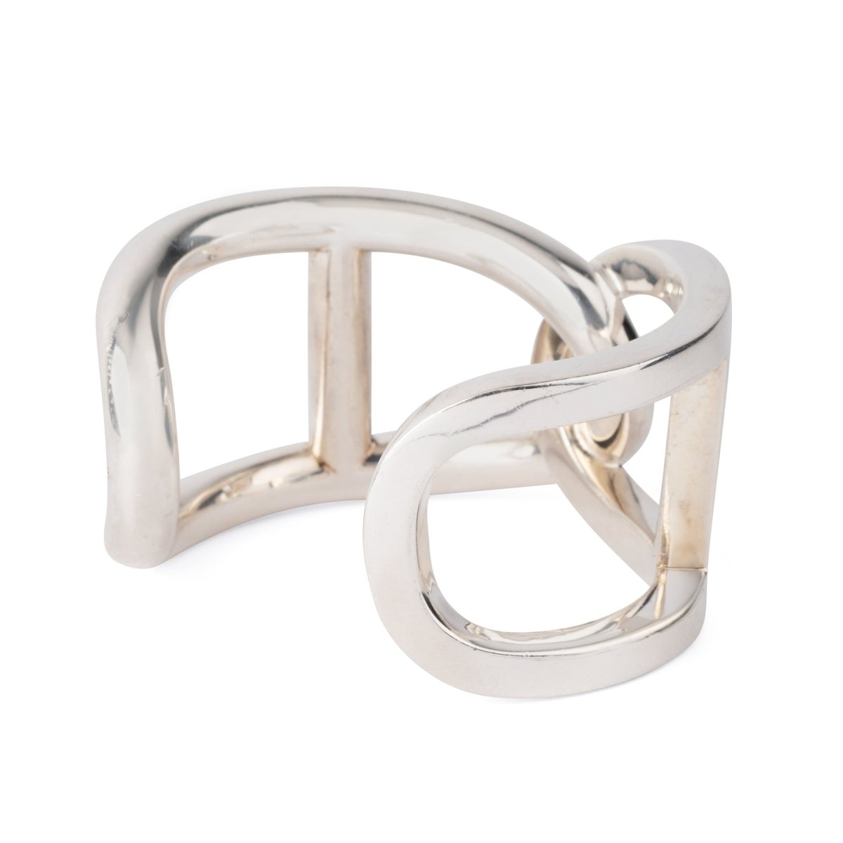Bracelet jonc en argent de la maison Hermès - Maison Eloe