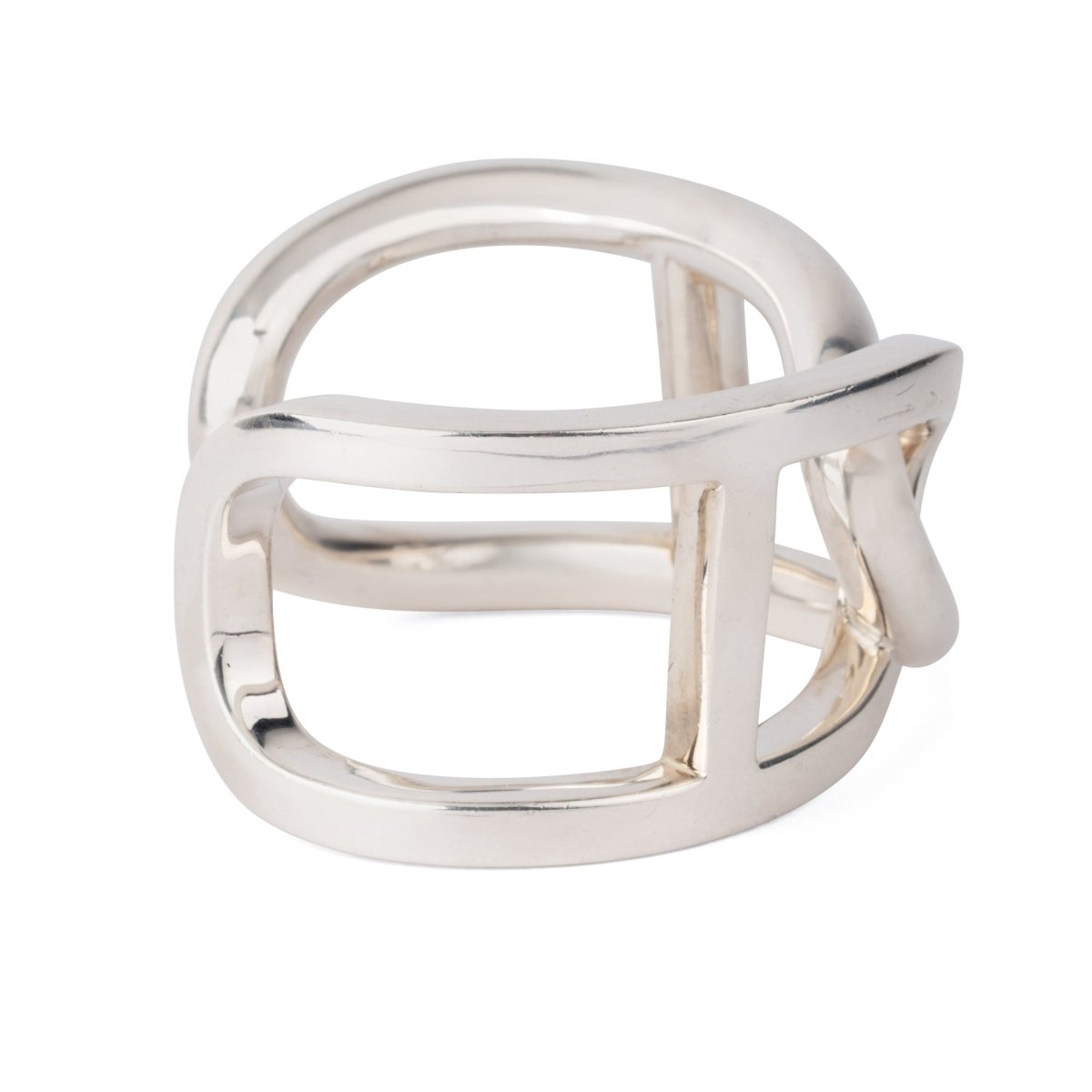 Bracelet jonc en argent de la maison Hermès - Maison Eloe