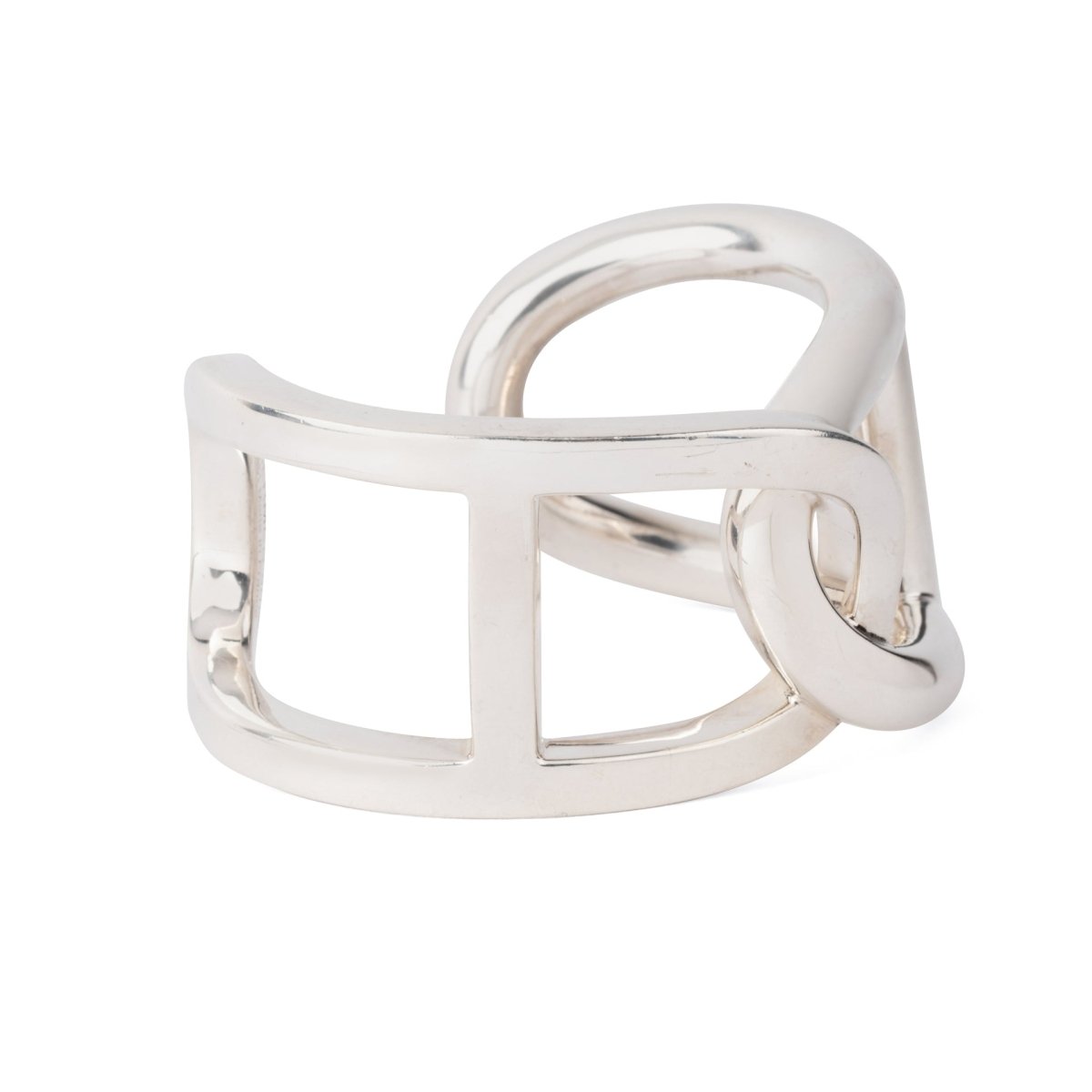 Bracelet jonc en argent de la maison Hermès - Maison Eloe