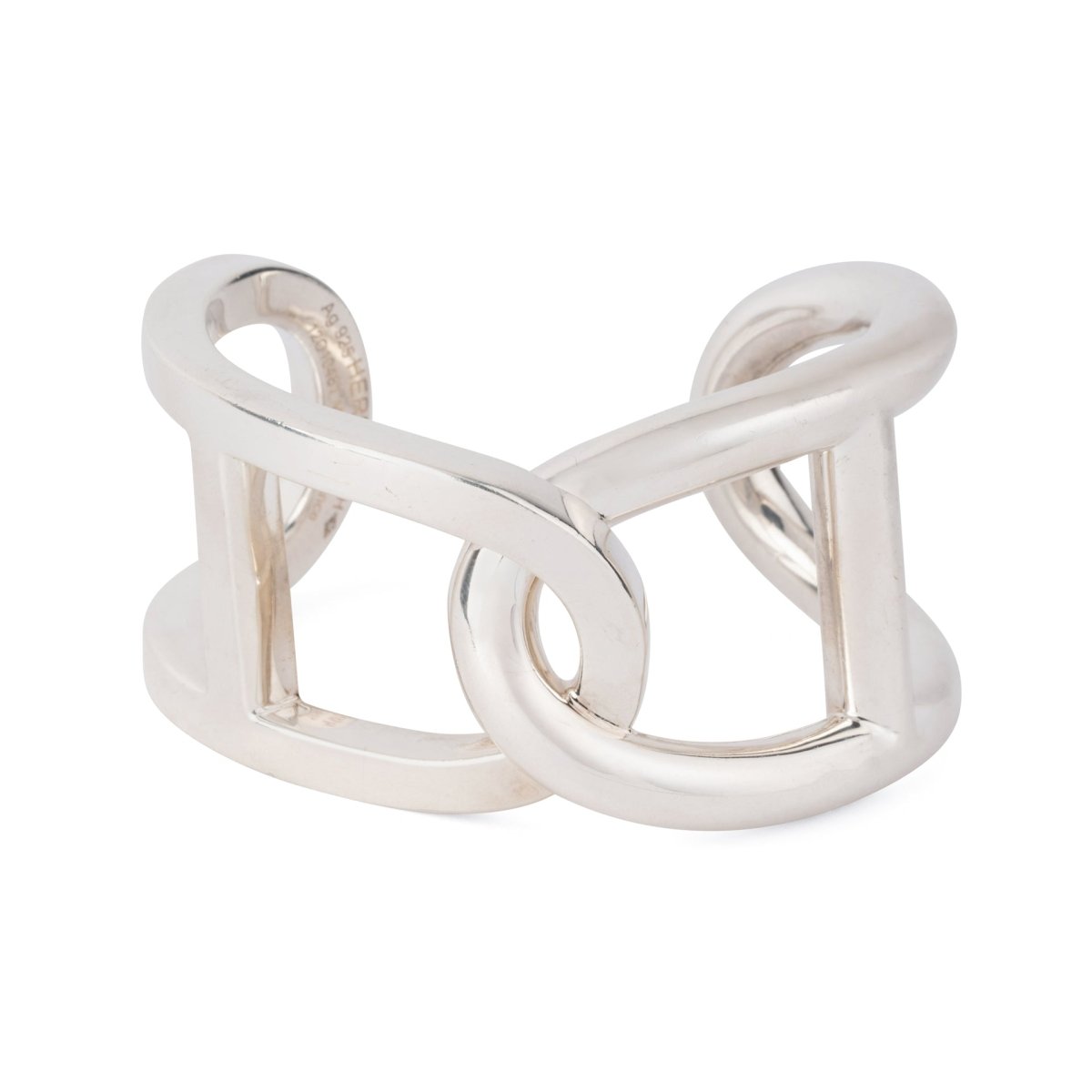Bracelet jonc en argent de la maison Hermès - Maison Eloe