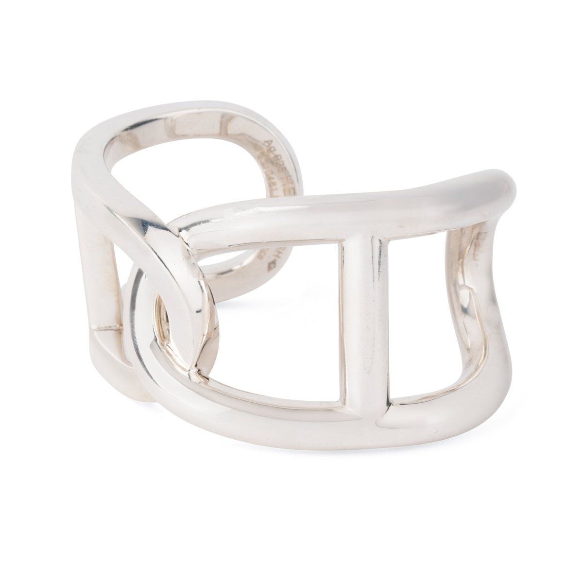 Bracelet jonc en argent de la maison Hermès - Maison Eloe