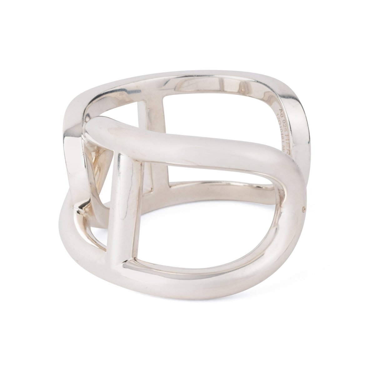 Bracelet jonc en argent de la maison Hermès - Maison Eloe