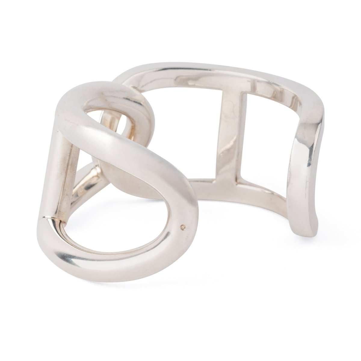 Bracelet jonc en argent de la maison Hermès - Maison Eloe