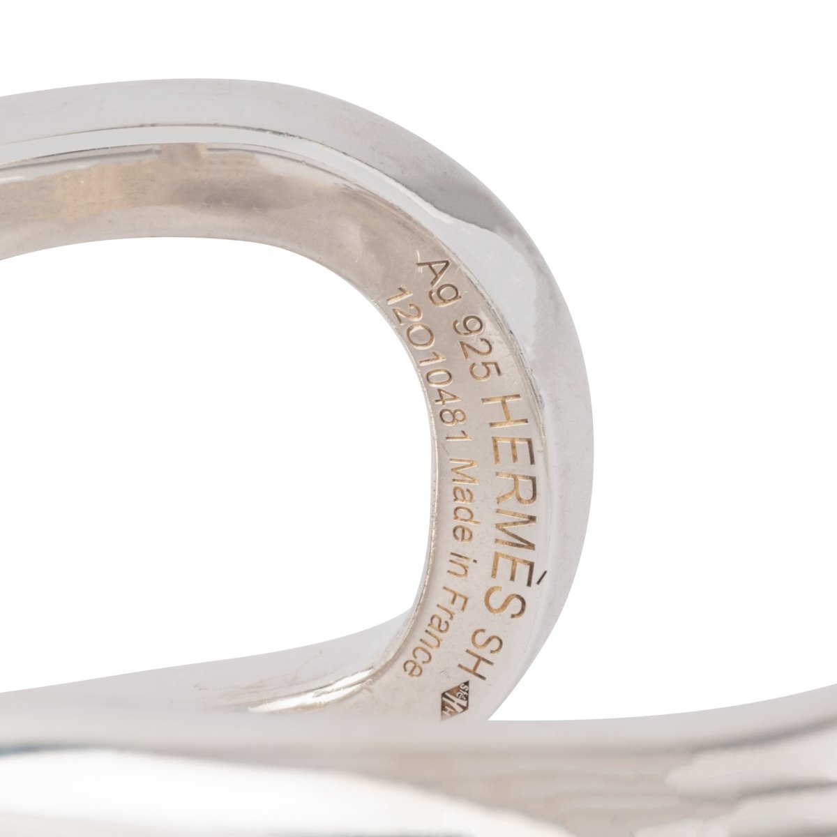 Bracelet jonc en argent de la maison Hermès - Maison Eloe