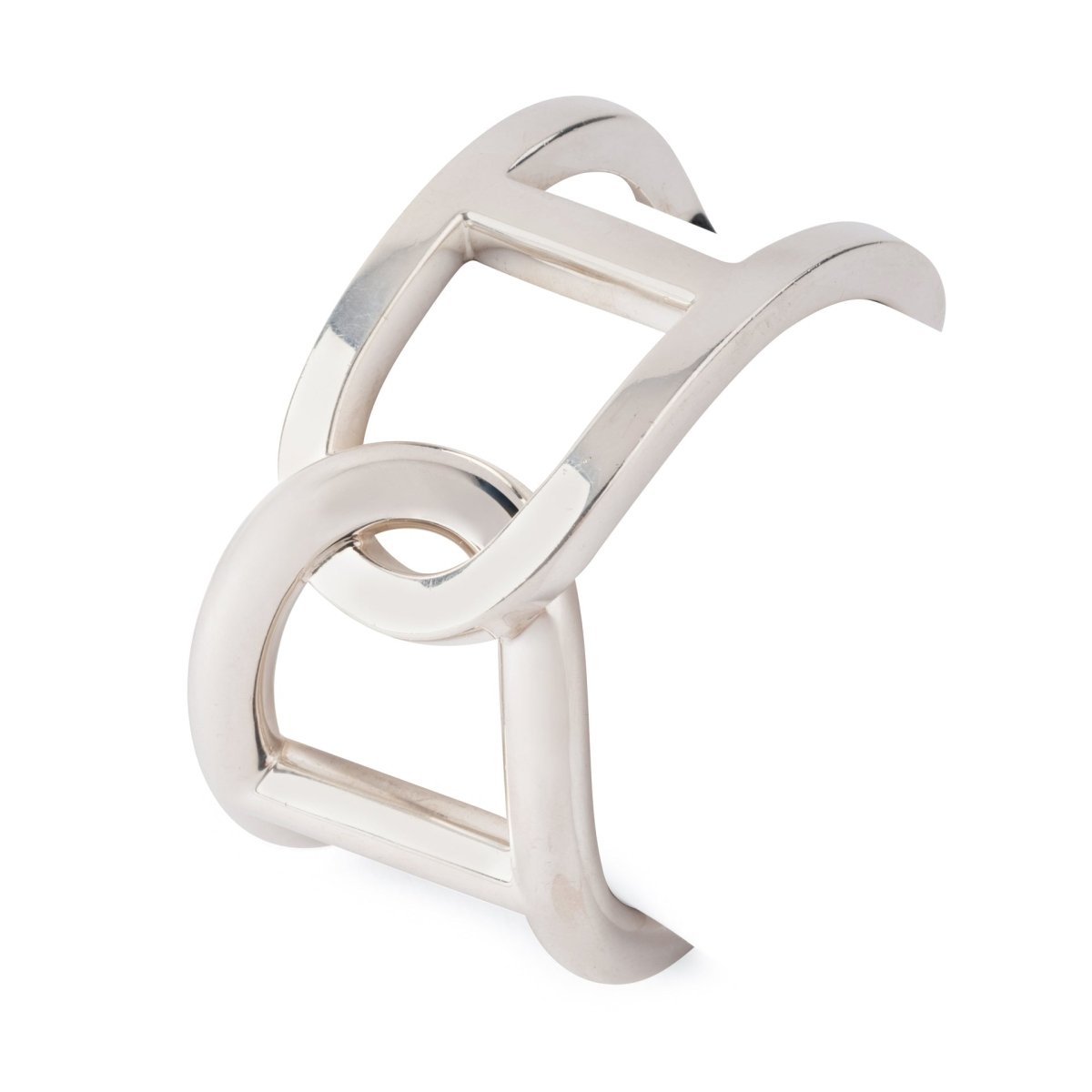 Bracelet jonc en argent de la maison Hermès - Maison Eloe
