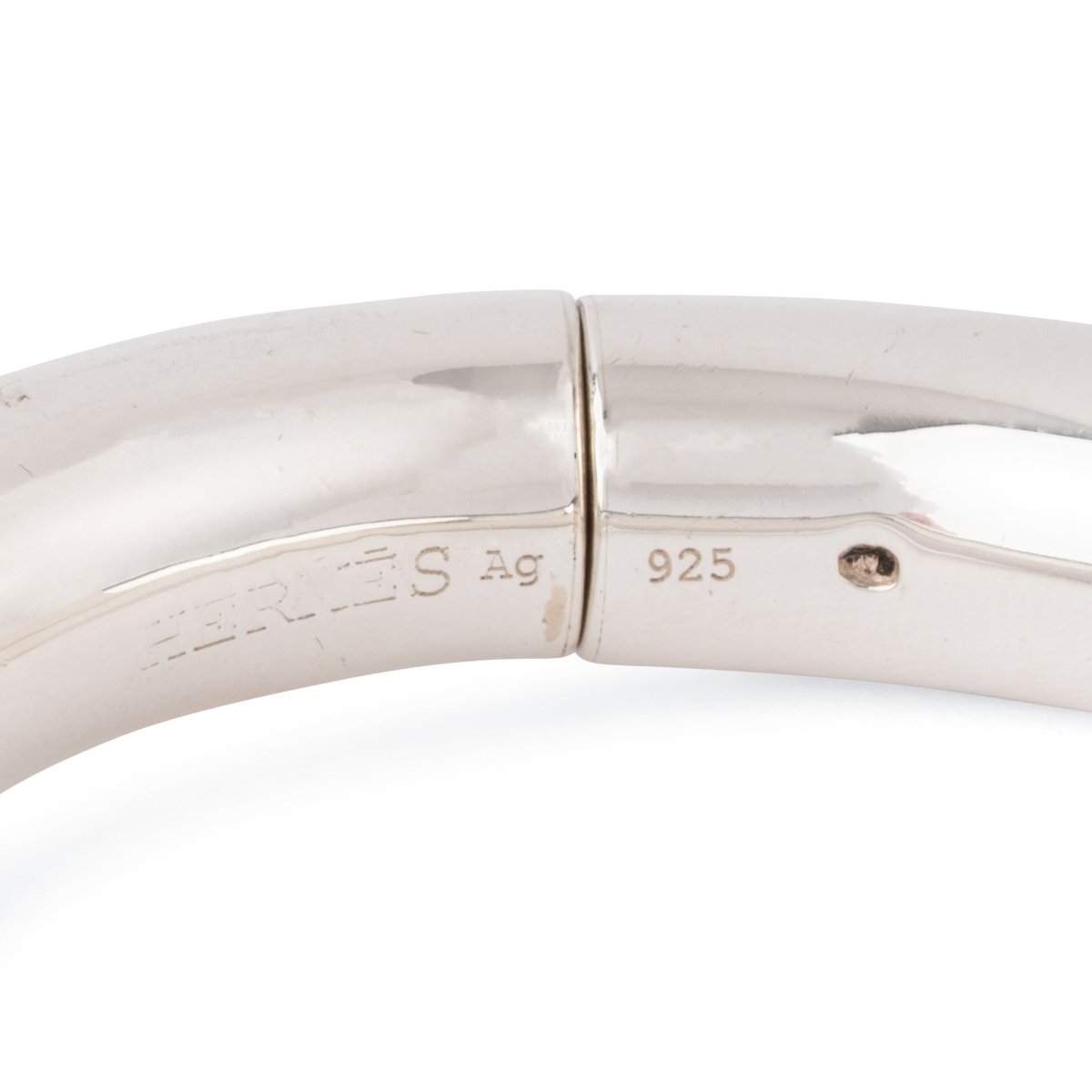 Bracelet jonc en argent de la maison Hermès,modèle Lima - Maison Eloe