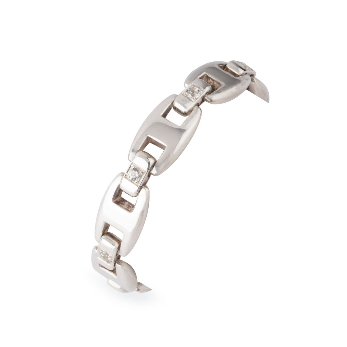 Bracelet en argent de la Maison Hermès du modèle Cassiopé - Maison Eloe