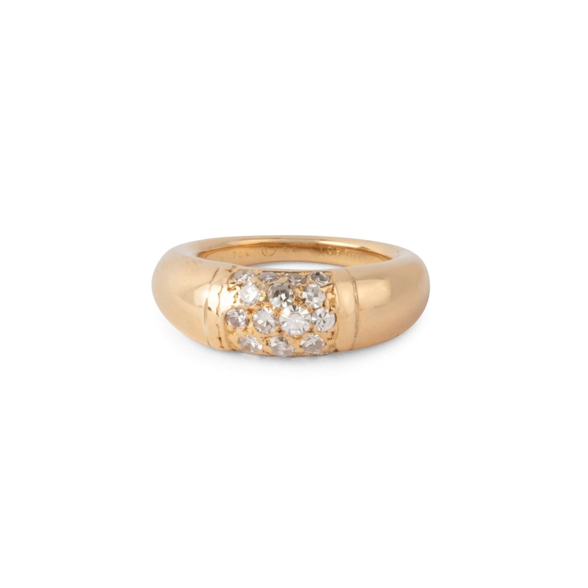 Bague Van Cleef & Arpels, collection Philippine en or jaune et diamants - Maison Eloe