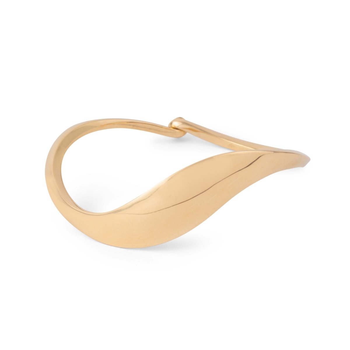 Bracelet jonc or jaune ondulé du Créateur Jacques Moniquet - Maison Eloe