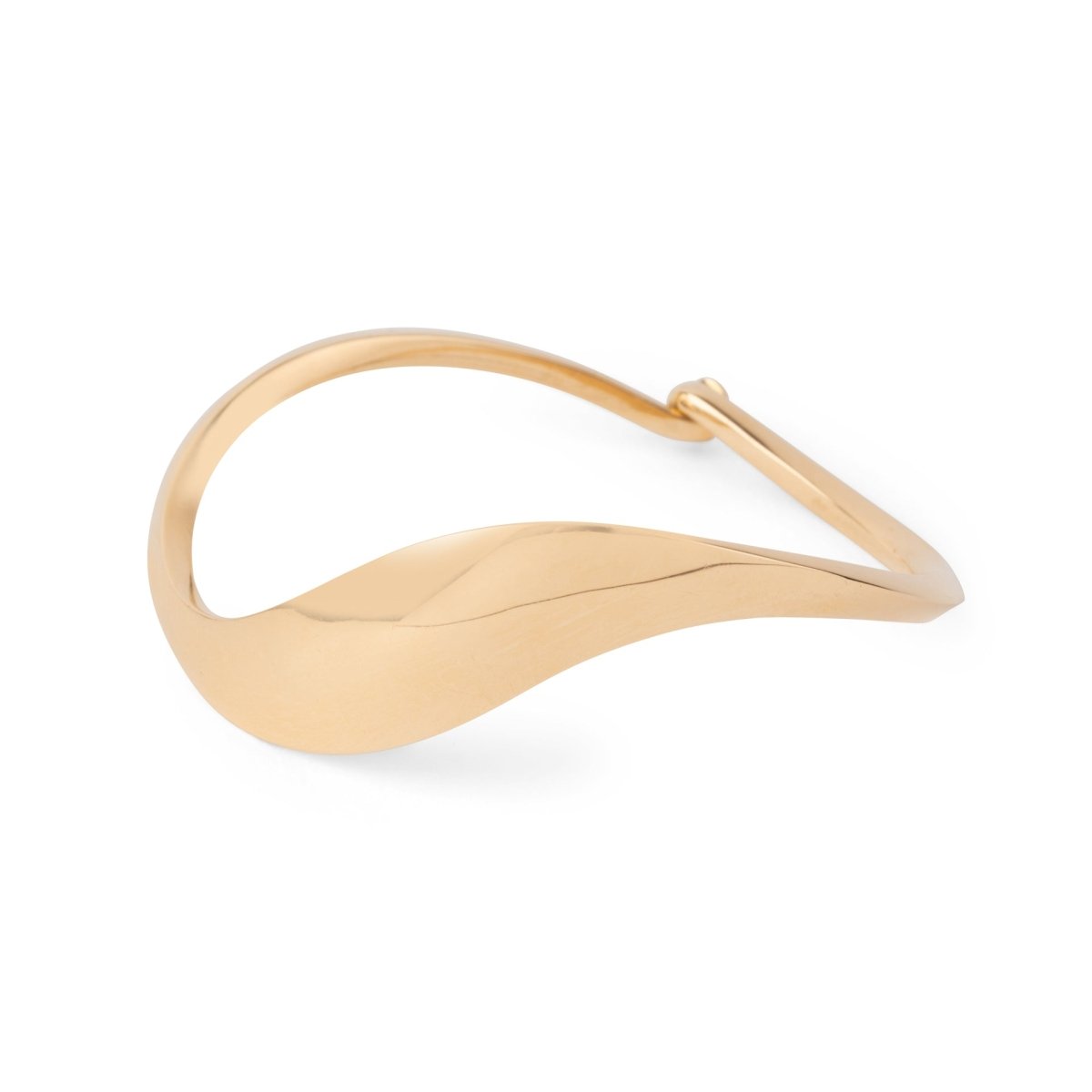 Bracelet jonc or jaune ondulé du Créateur Jacques Moniquet - Maison Eloe