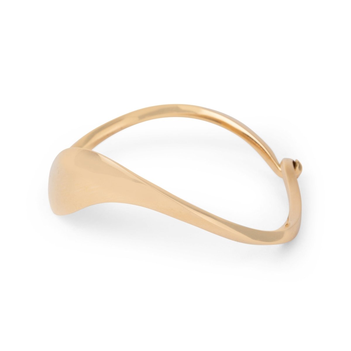 Bracelet jonc or jaune ondulé du Créateur Jacques Moniquet - Maison Eloe