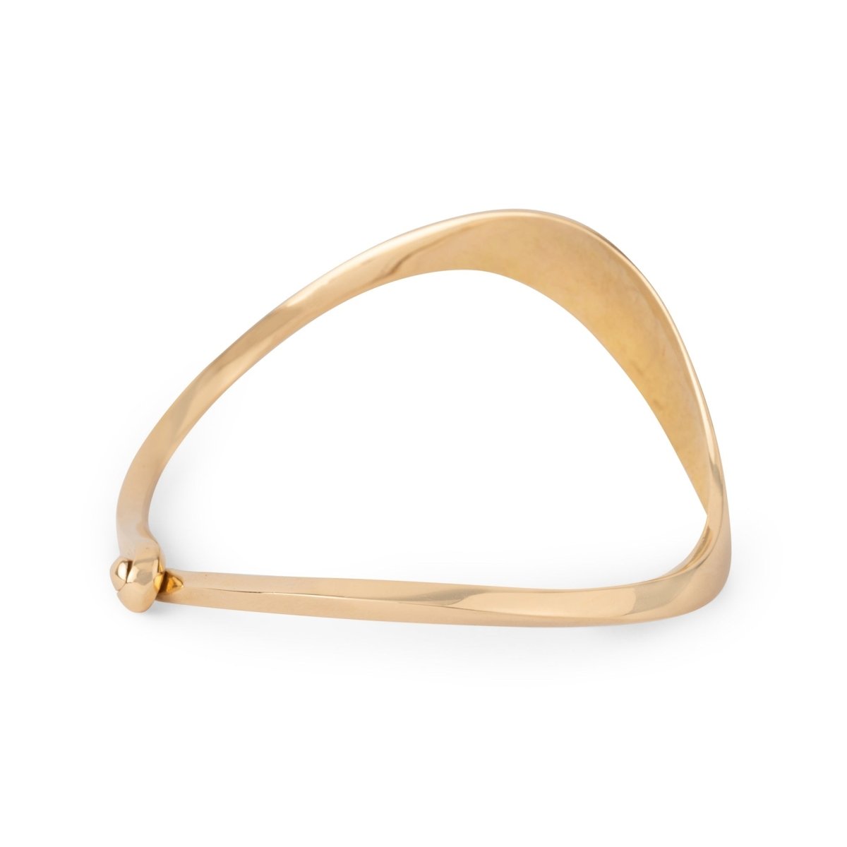Bracelet jonc or jaune ondulé du Créateur Jacques Moniquet - Maison Eloe
