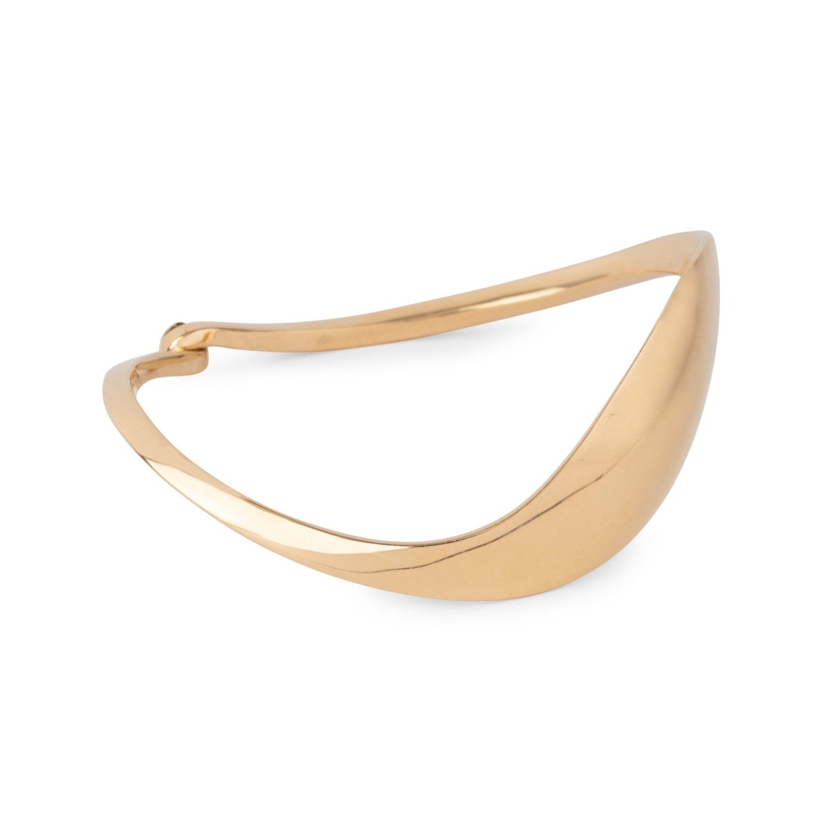 Bracelet jonc or jaune ondulé du Créateur Jacques Moniquet - Maison Eloe