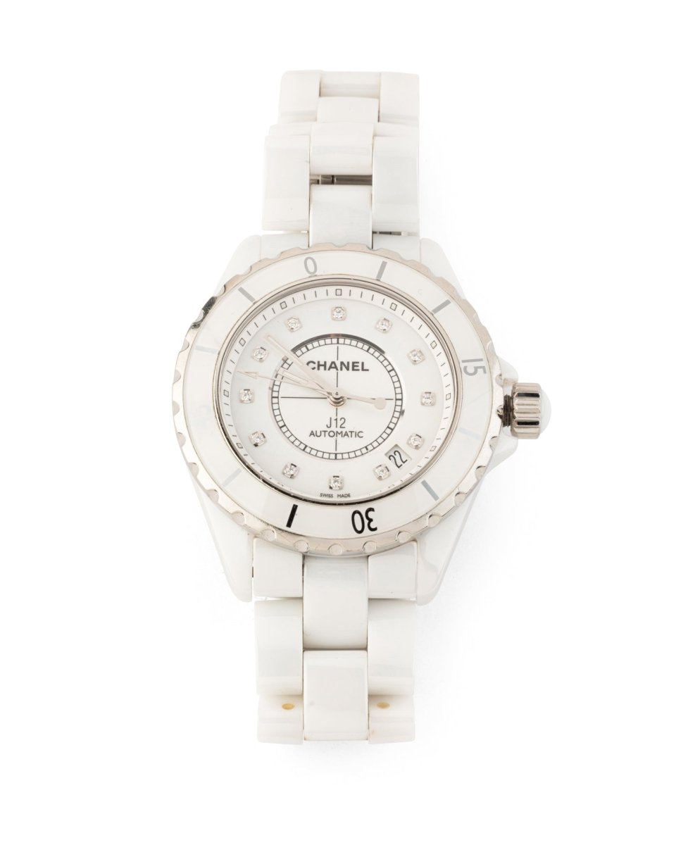 Montre Chanel J12 Diamants Céramique Blanche - Maison Eloe