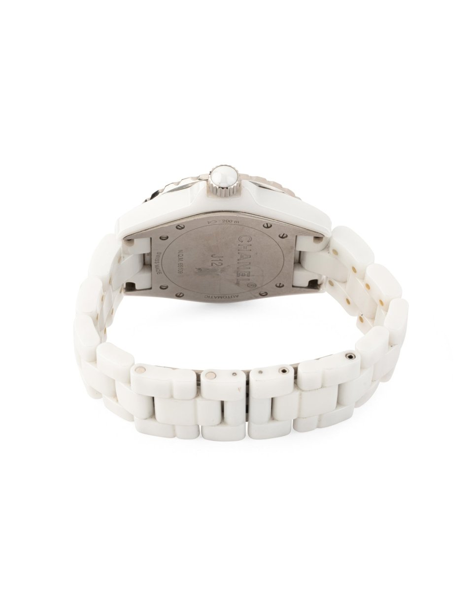 Montre Chanel J12 Diamants Céramique Blanche - Maison Eloe