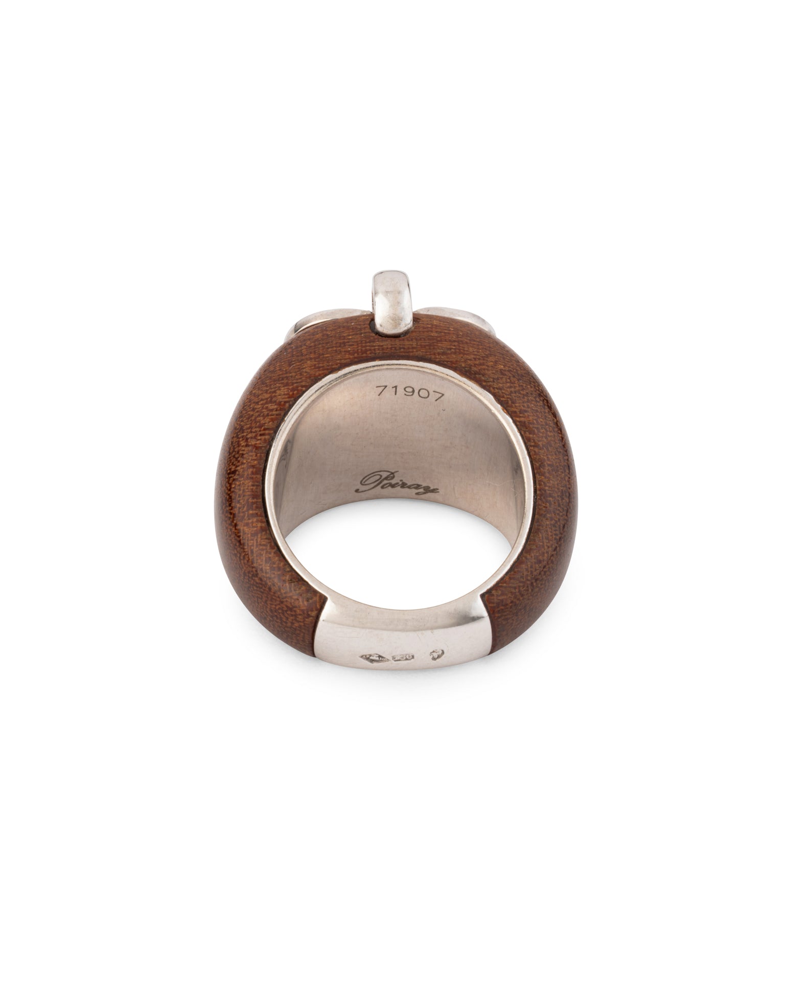 Bague Poiray Vintage Coeur Secret Diamants sur bois et Or Blanc