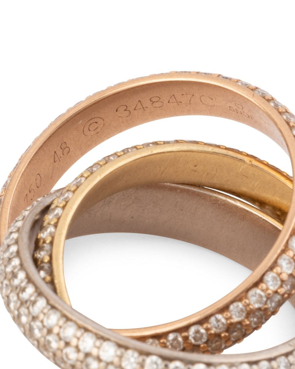 Cartier Bague Trinity pavée Diamants - Maison Eloe