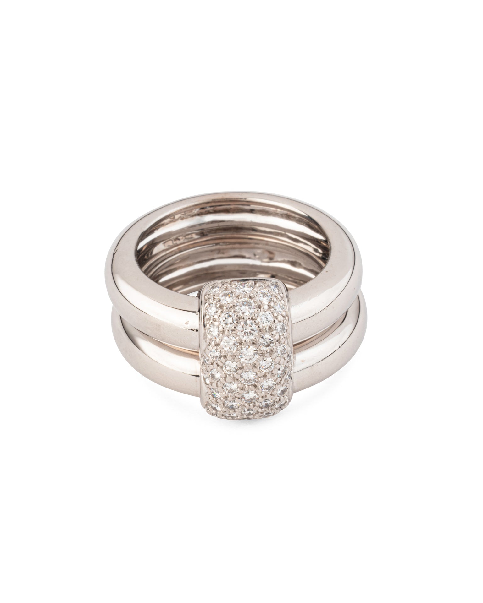 Bague Chaumet Duo Diamants or Blanc