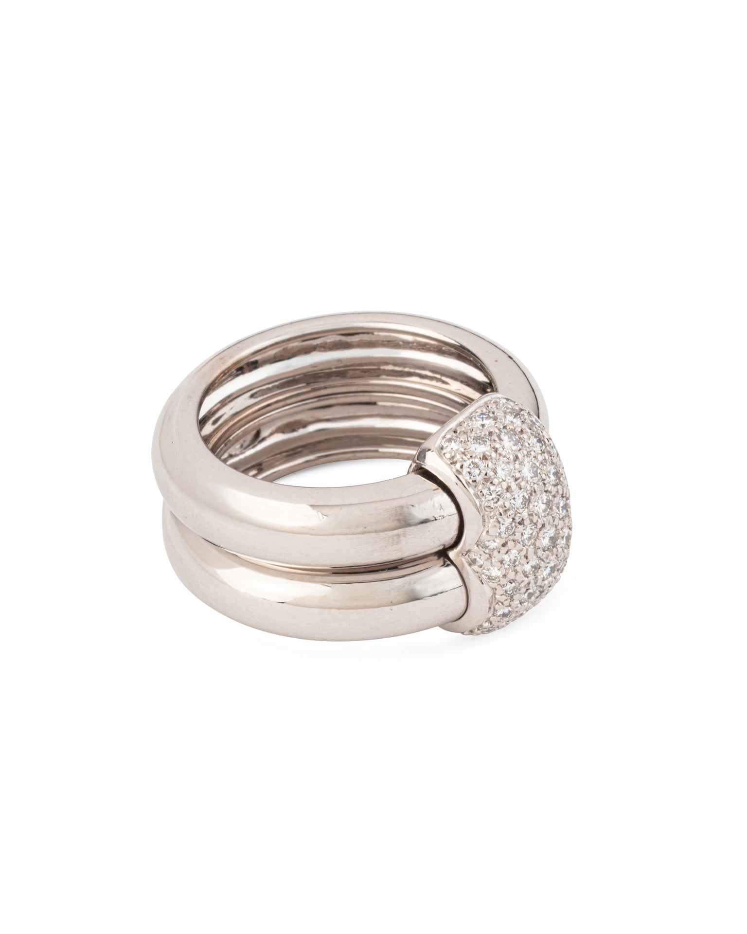 Bague Chaumet Duo Diamants or Blanc