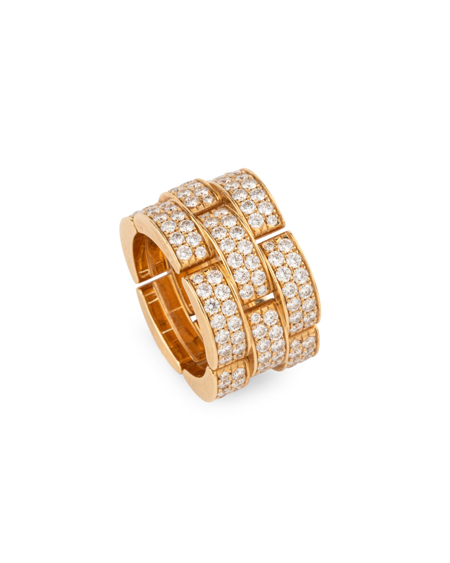 Cartier, Bague maillon"Panthère" pavée diamants, Or Jaune