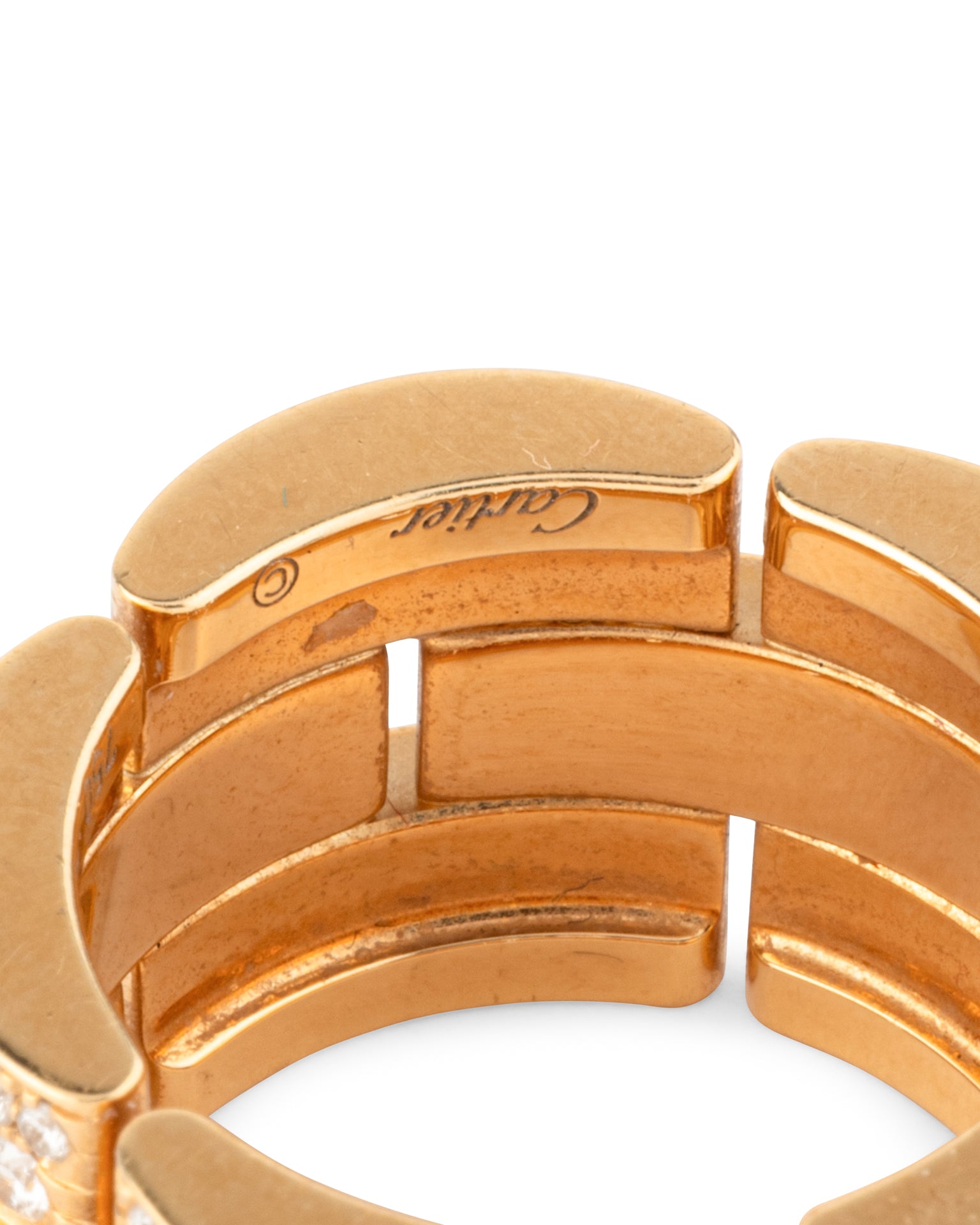 Cartier, Bague maillon"Panthère" pavée diamants, Or Jaune