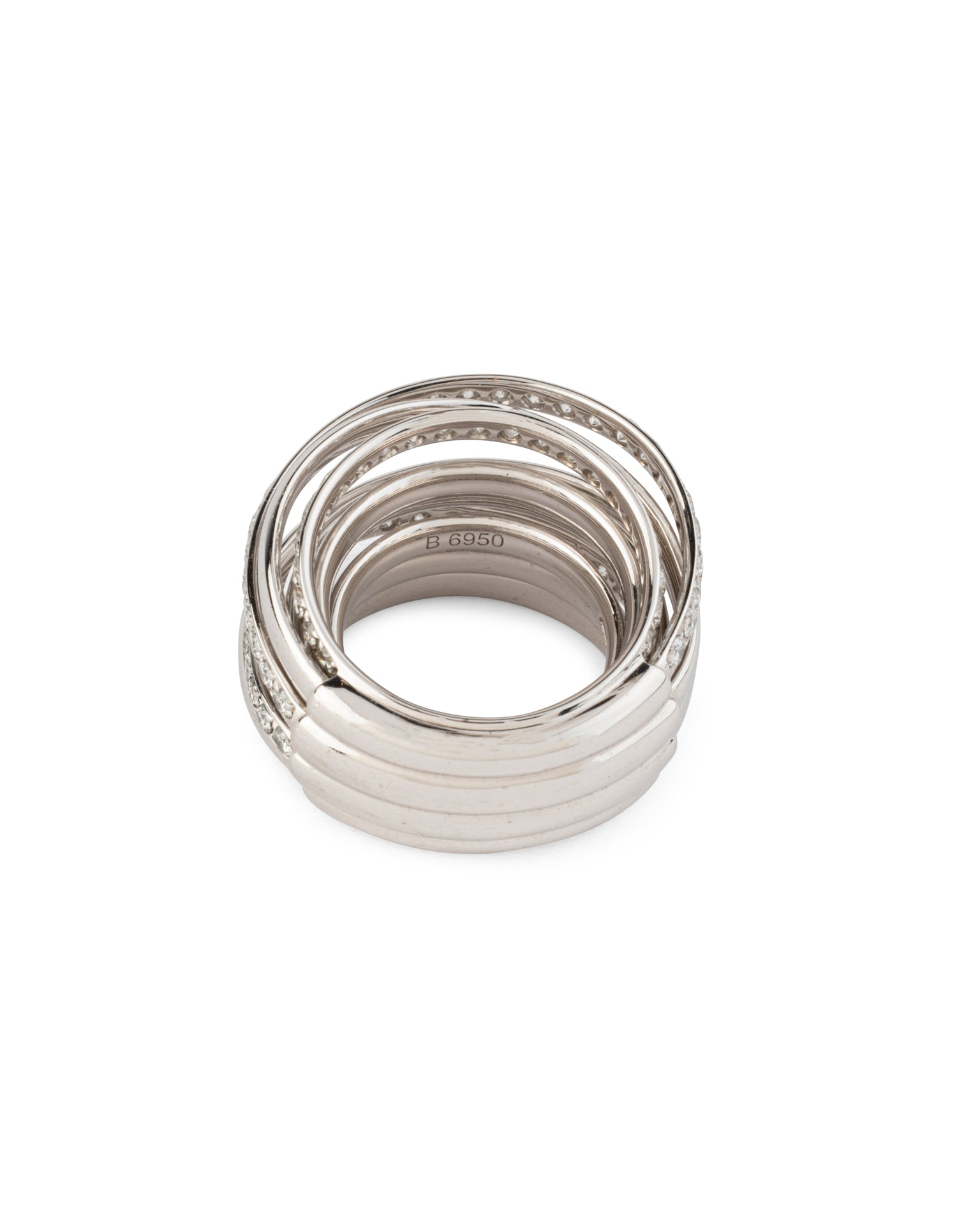 Bague De Grisogono Lucky 7 Collection Allegra Diamants Or blanc Vintage