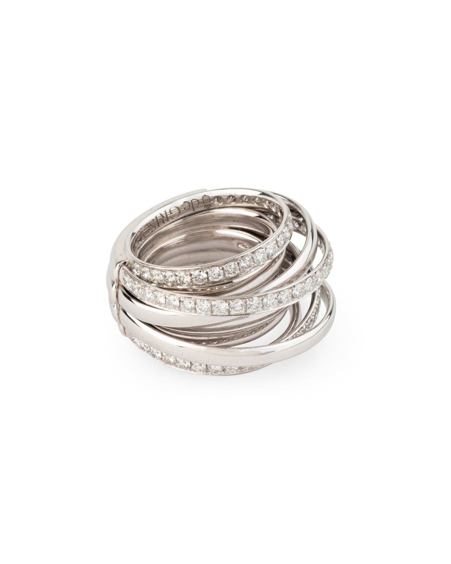 Bague De Grisogono Lucky 7 Collection Allegra Diamants Or blanc Vintage