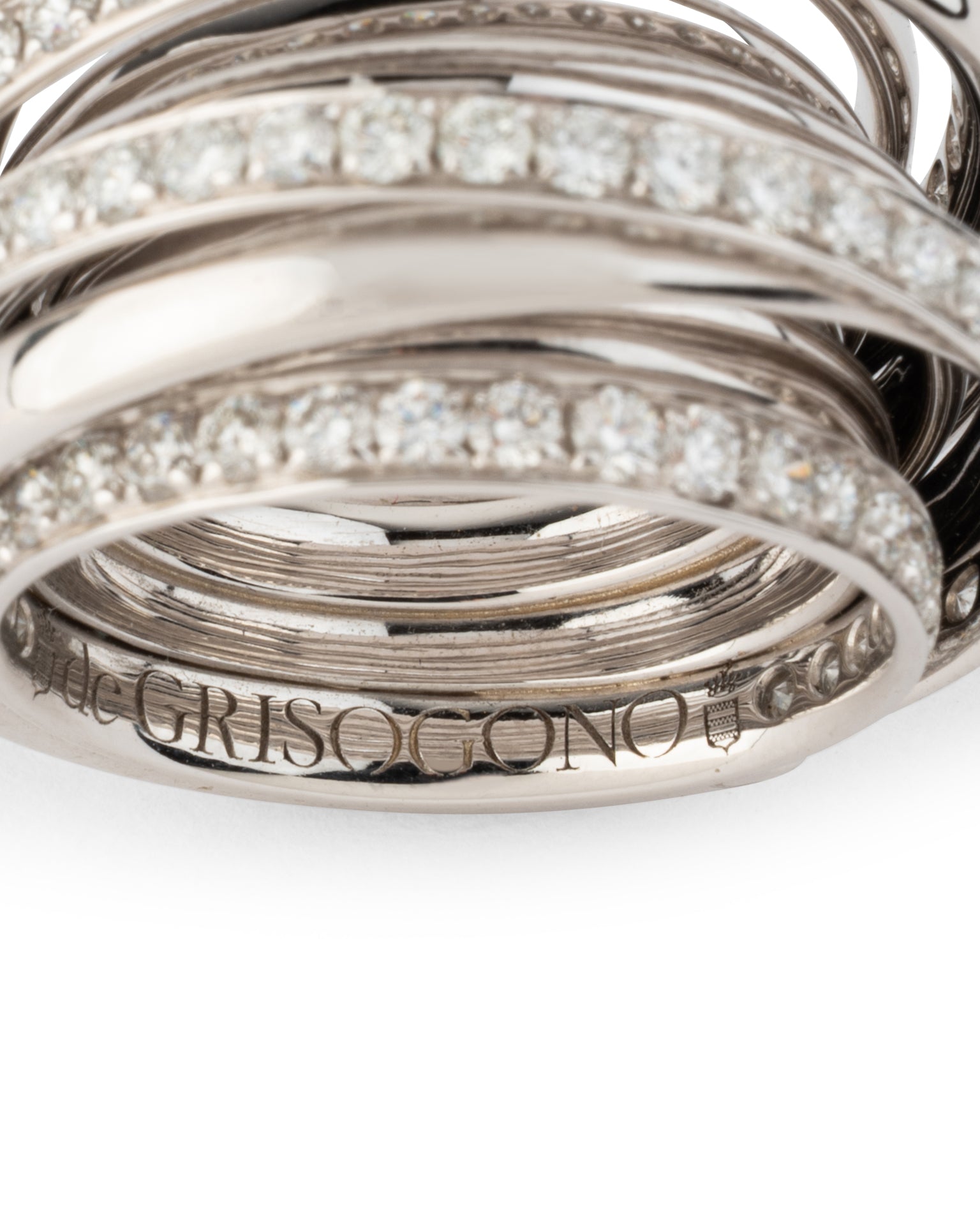 Bague De Grisogono Lucky 7 Collection Allegra Diamants Or blanc Vintage