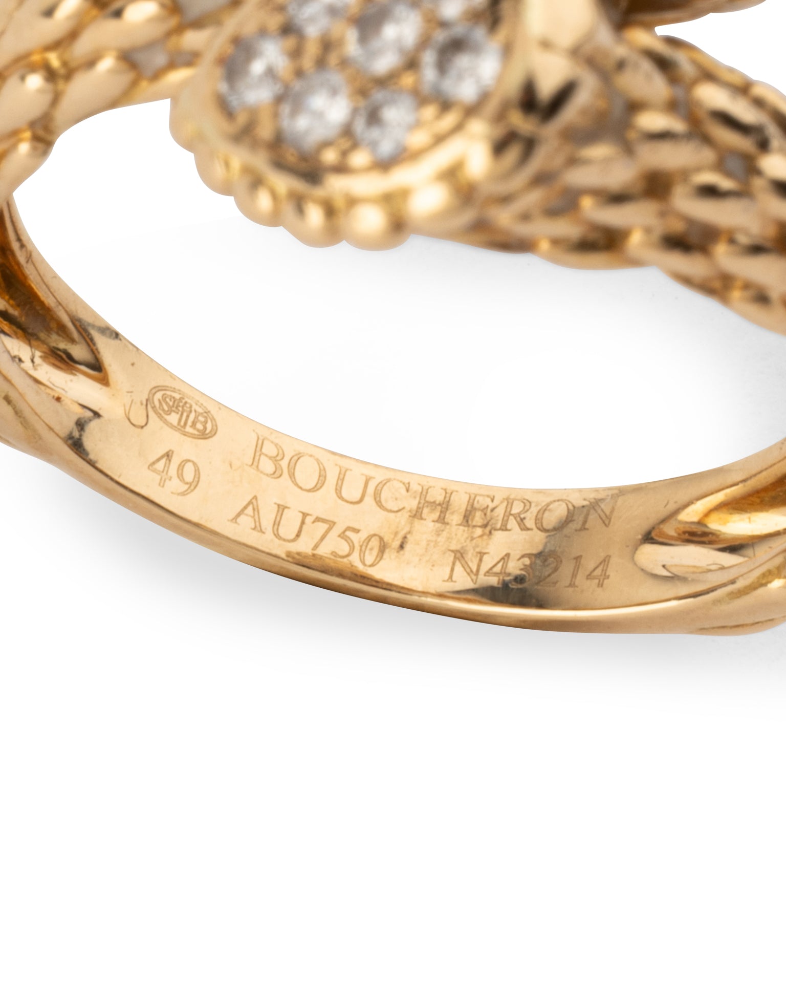 Bague Boucheron Serpent Bohème mini Diamants Or