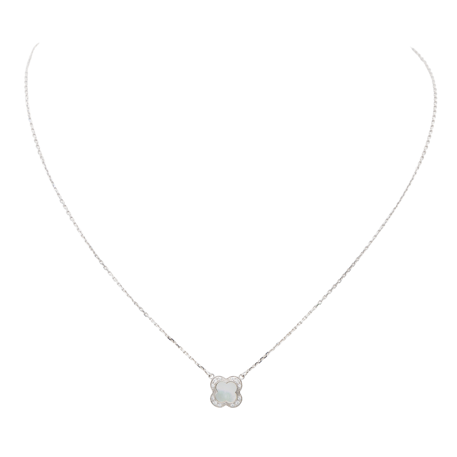 Mauboussin Clover of You Necklace White Gold Mother of Pearl
