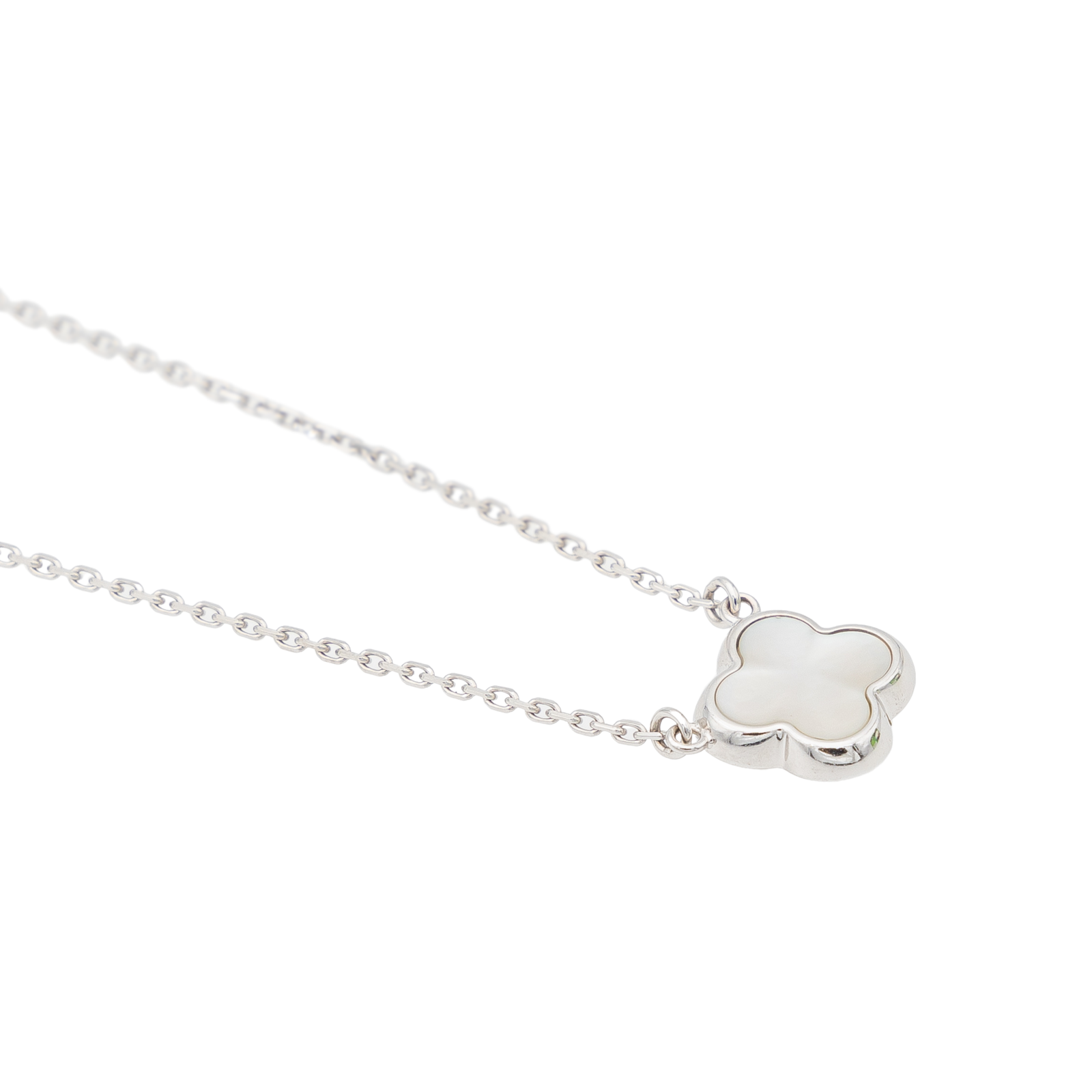 Mauboussin Clover of You Necklace White Gold Mother of Pearl