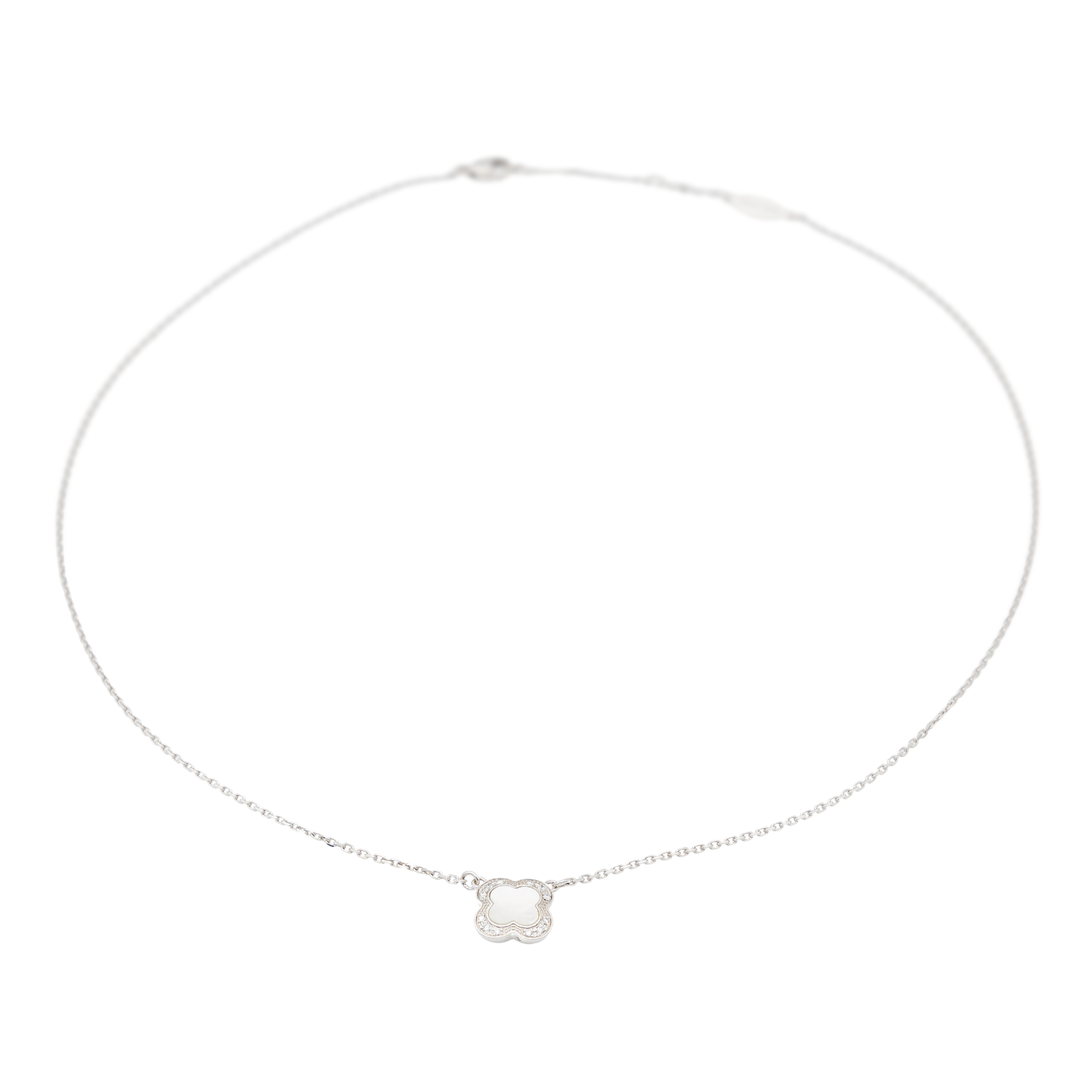 Mauboussin Clover of You Necklace White Gold Mother of Pearl
