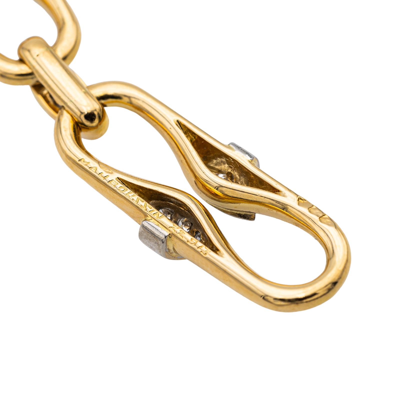 Mauboussin Bracelet Yellow Gold, White Gold Diamond