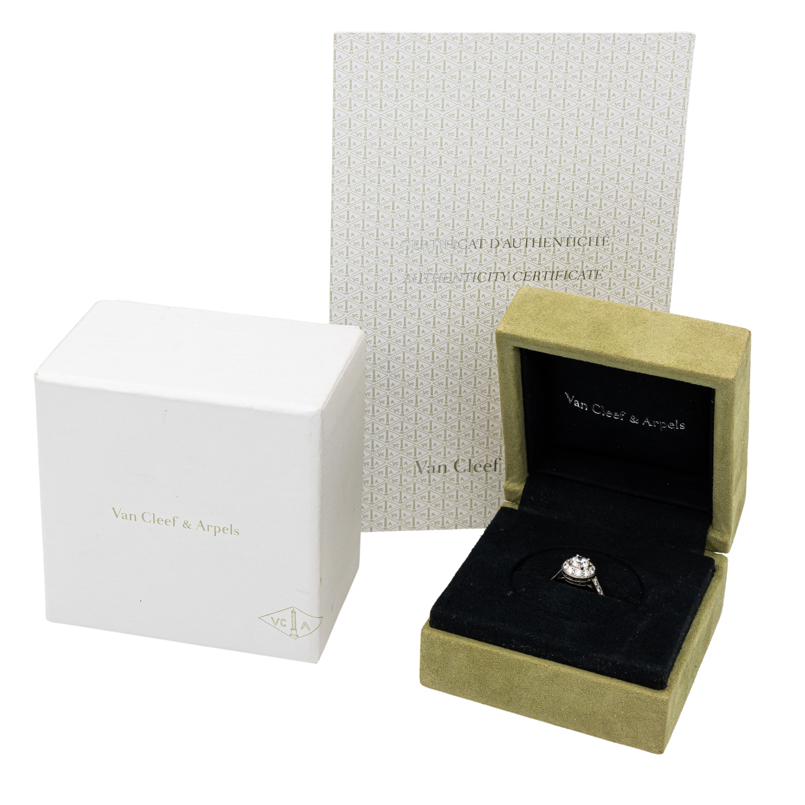 Van Cleef & Arpels Bague Solitaire  Platine Diamant