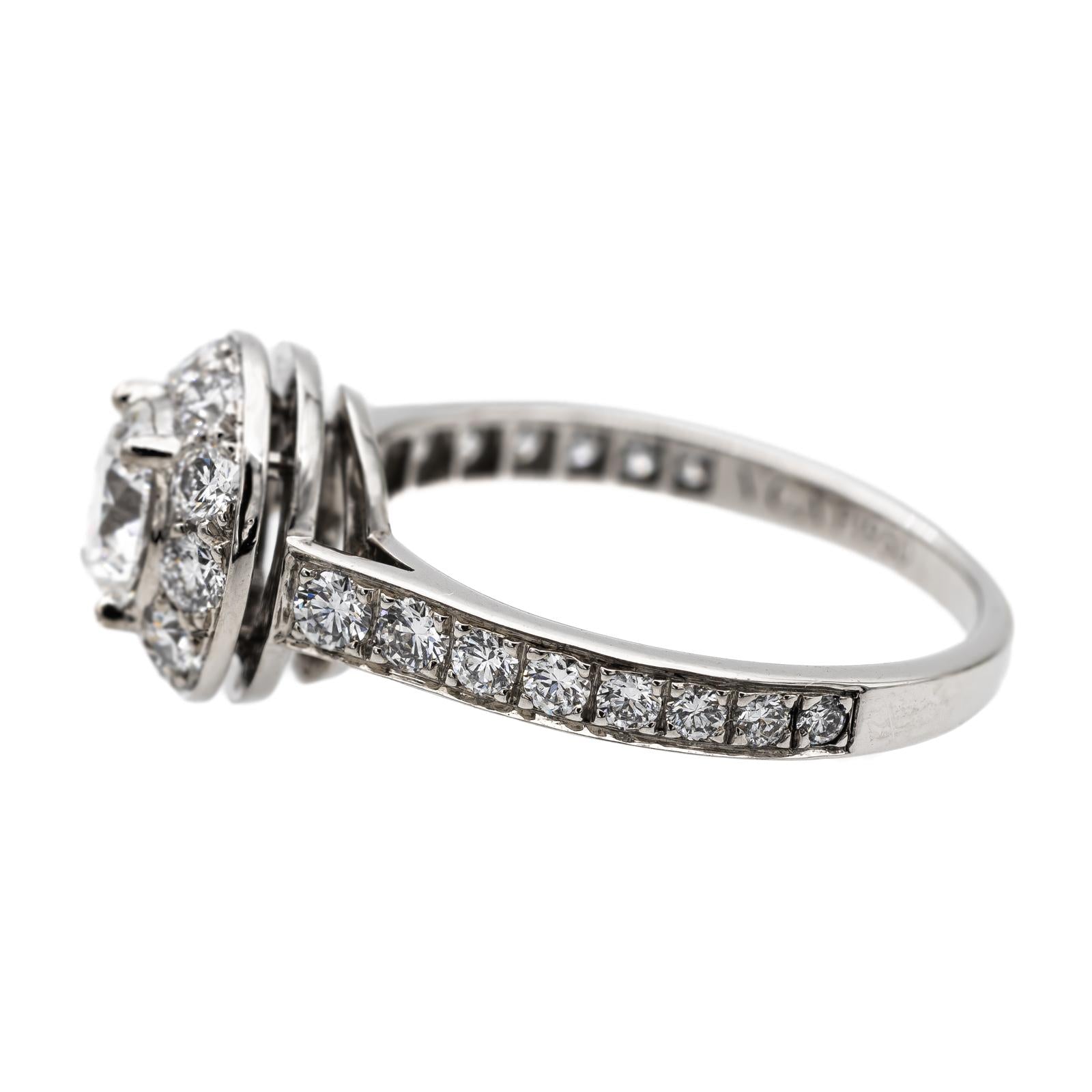 Van Cleef & Arpels Platinum Diamond Solitaire Ring