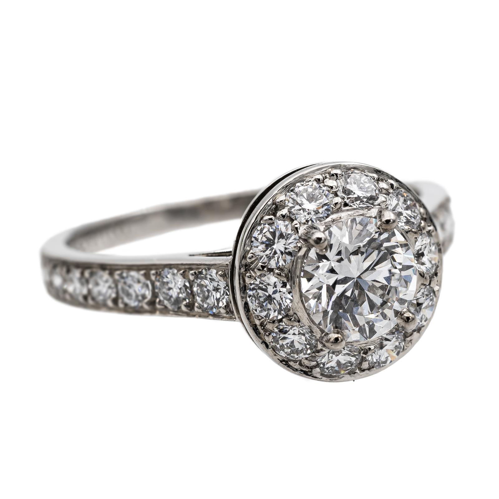 Van Cleef & Arpels Platinum Diamond Solitaire Ring