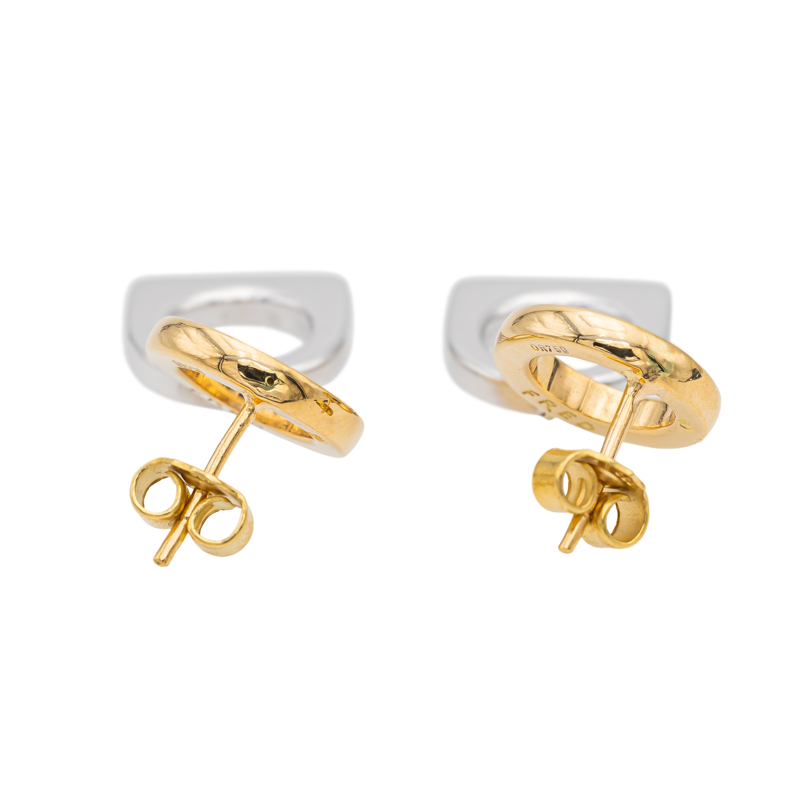 Fred Boucles d'oreilles Bicolore Success Or jaune, Or blanc