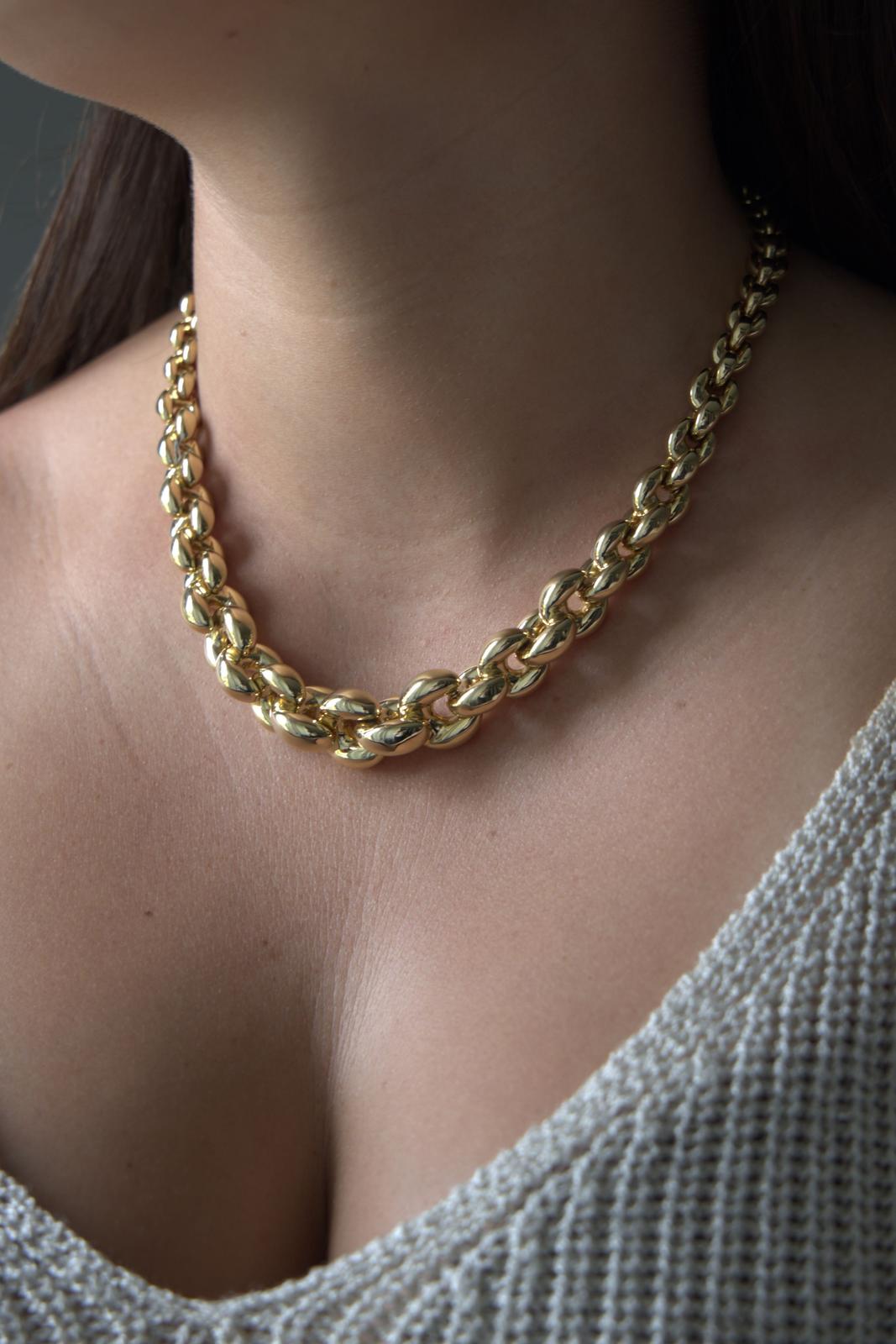 Caplain Collier  Or jaune saphir