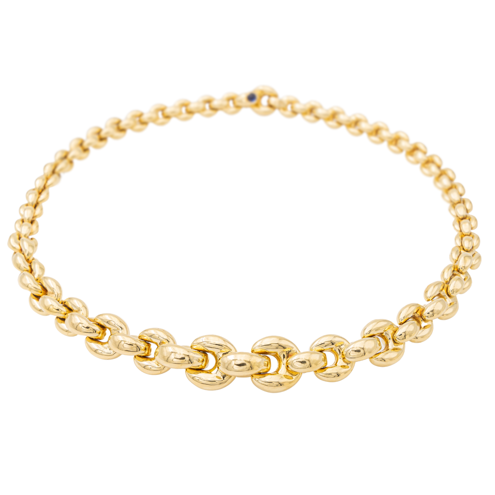 Caplain Yellow Gold Sapphire Necklace