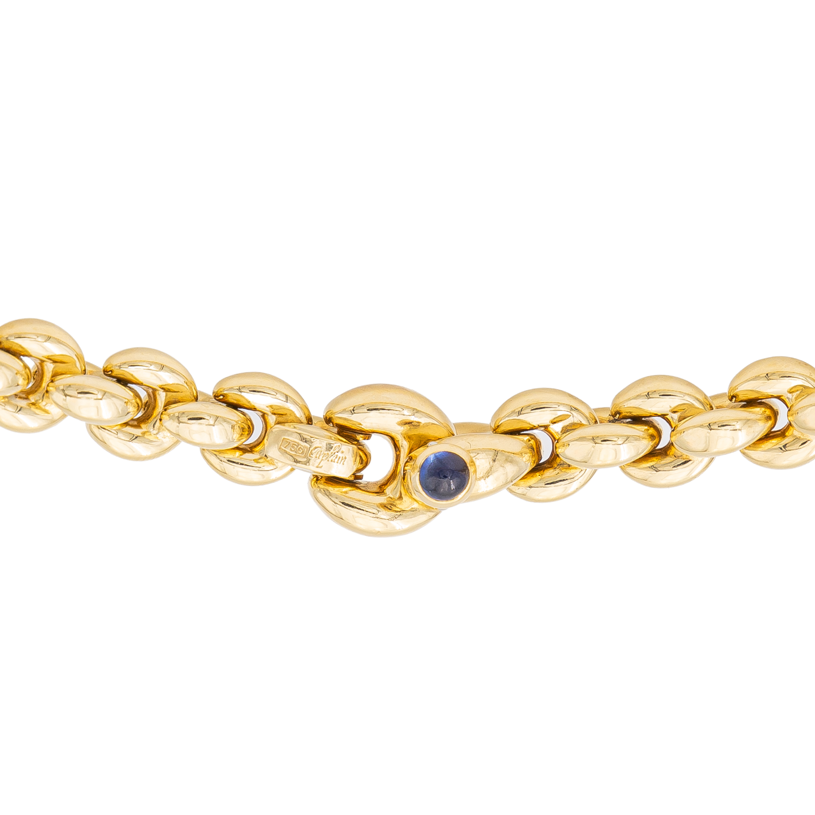 Caplain Yellow Gold Sapphire Necklace