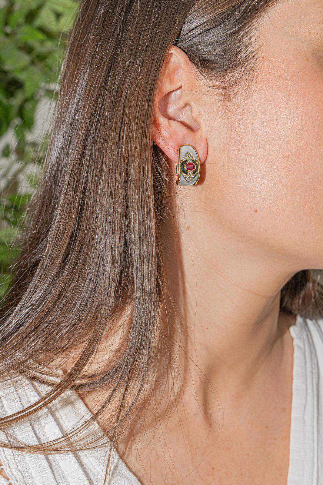 Fred Boucles d'oreilles  Or jaune Rubis