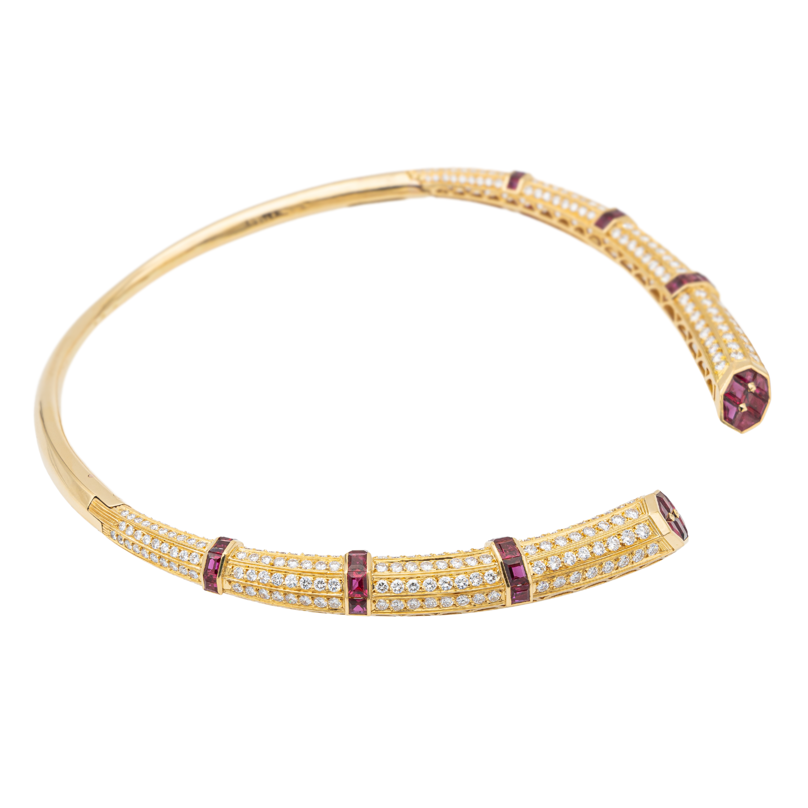 Fred Torque Necklace Yellow Gold Diamond