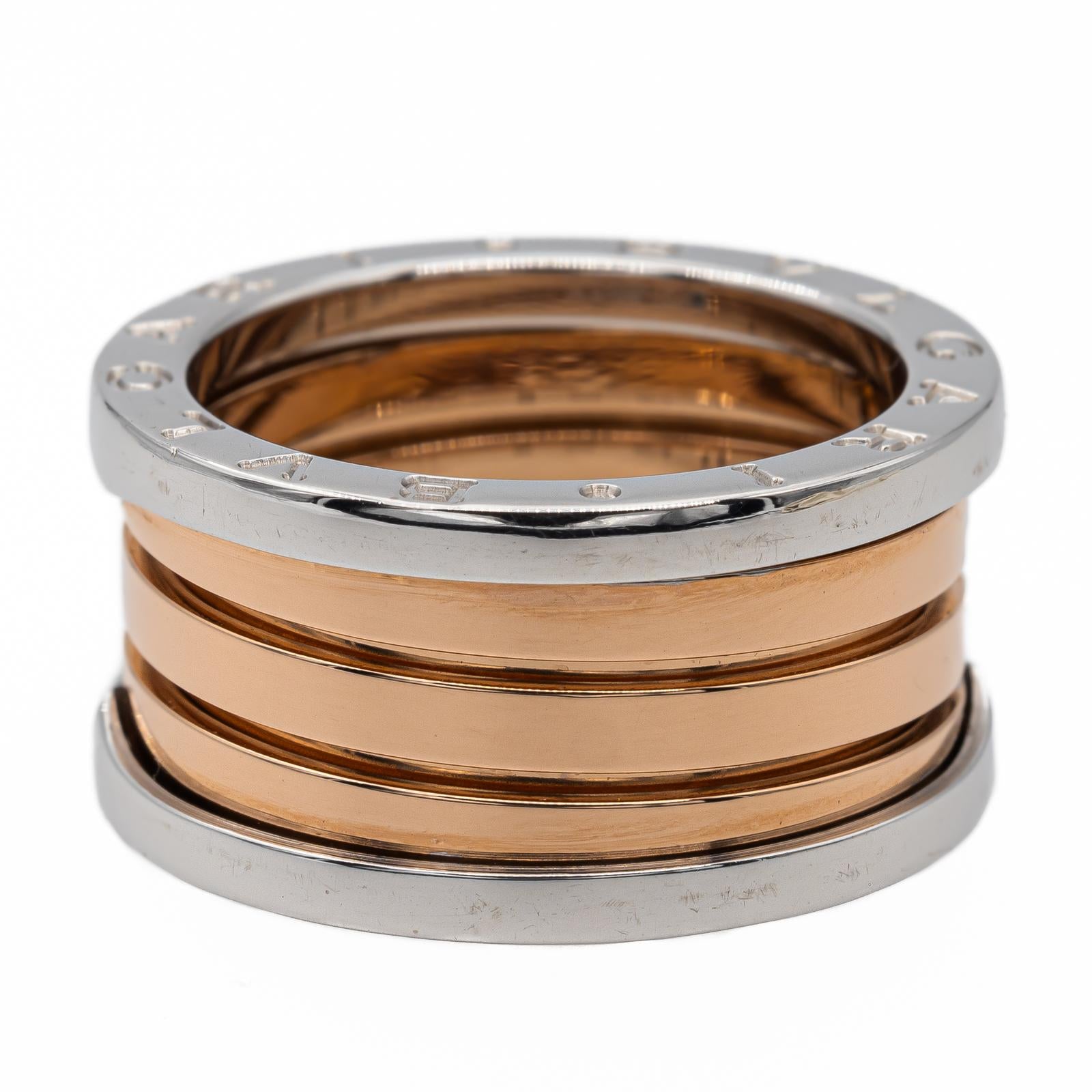 Bulgari Bague B.Zéro1 Or rose, Or blanc