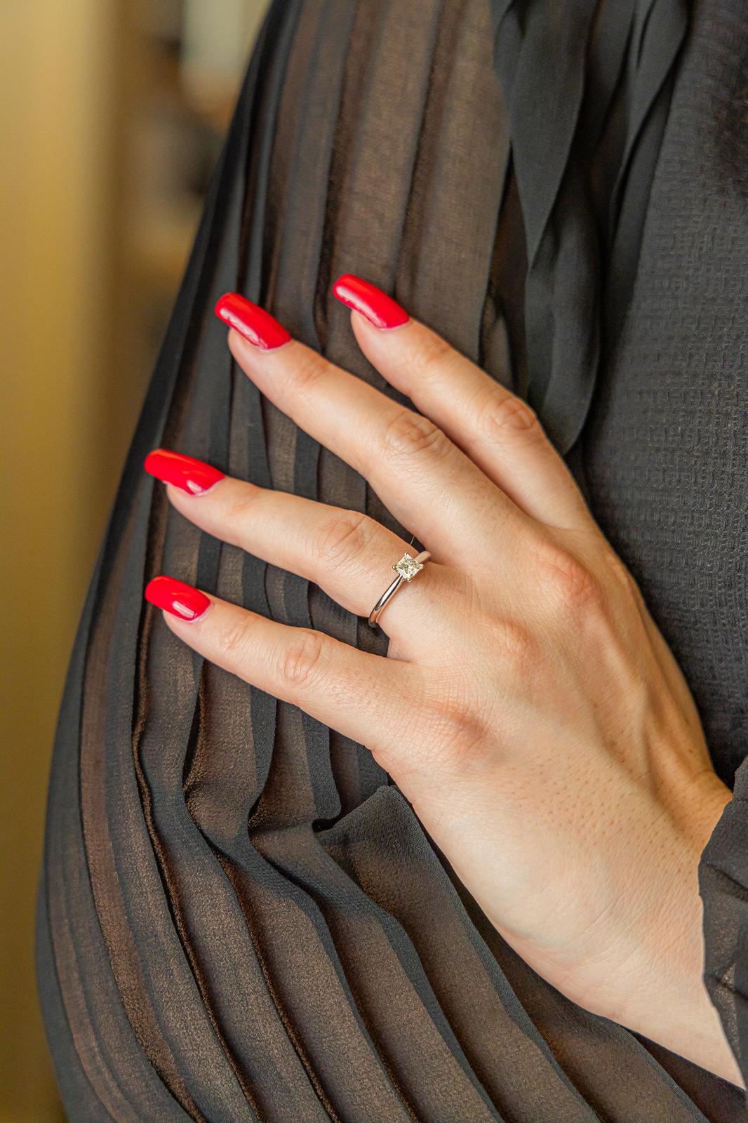 Cartier Platinum Diamond Solitaire Ring