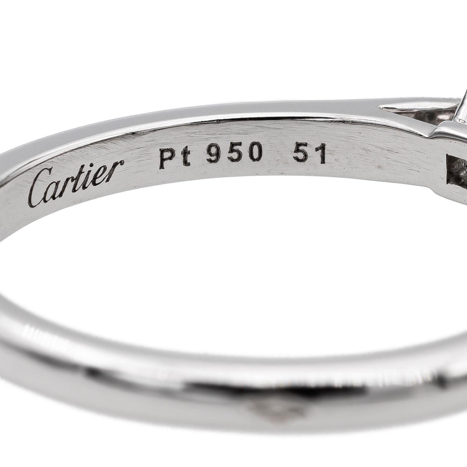Cartier Platinum Diamond Soltaire Ring