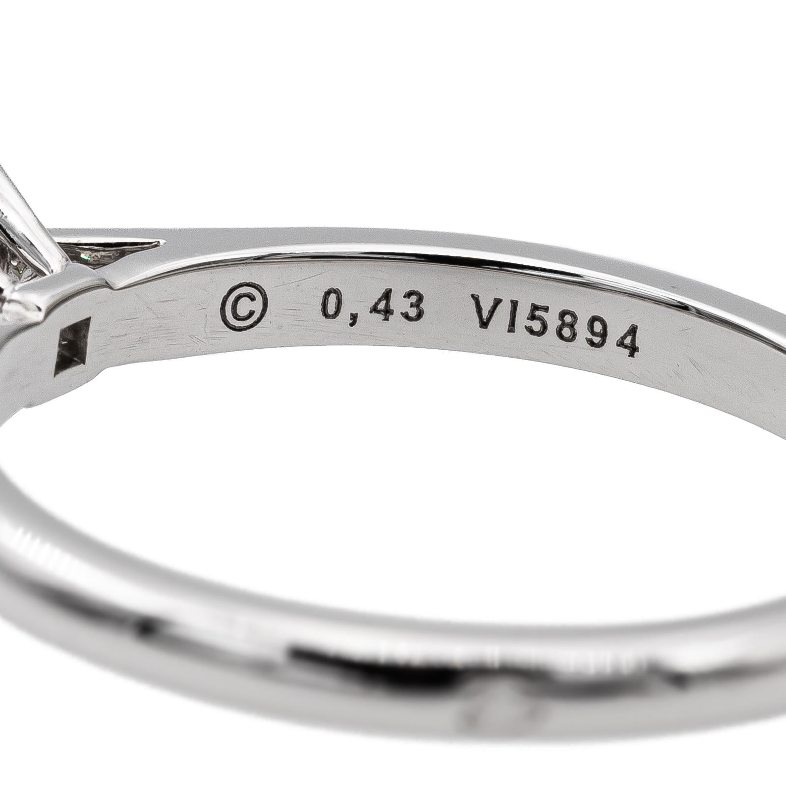 Cartier Platinum Diamond Soltaire Ring