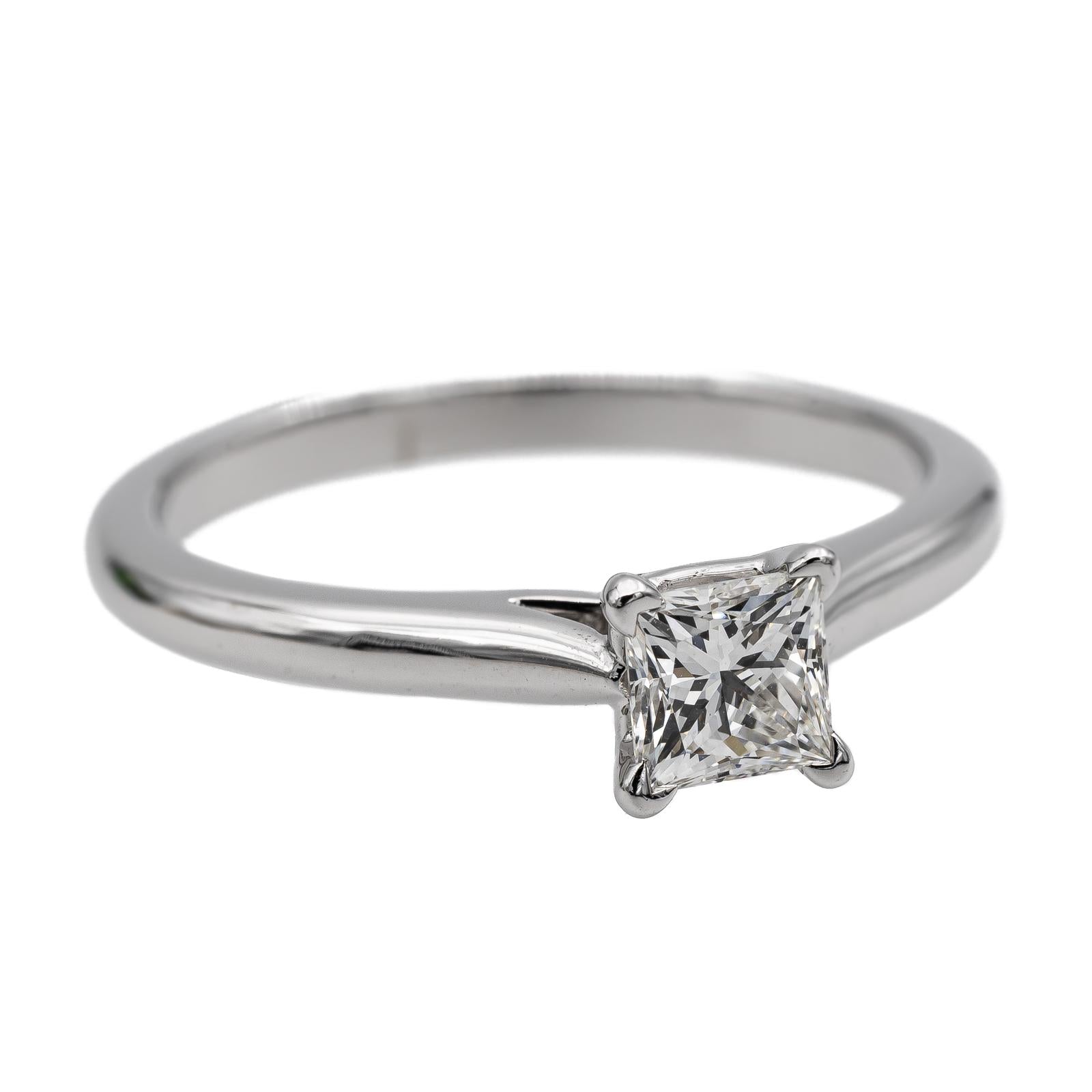 Cartier Platinum Diamond Soltaire Ring