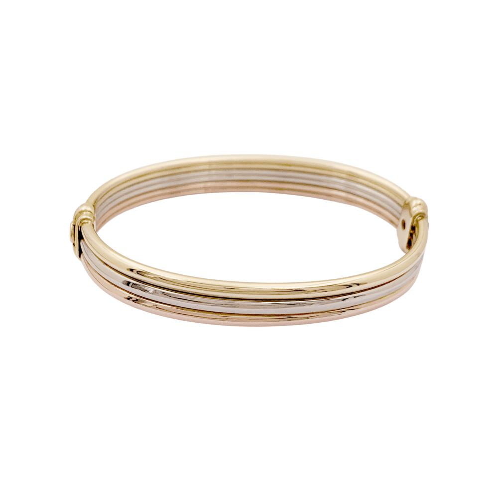 Bracelet CARTIER, « Vétéran » 3 tons d'or. - Maison Eloe