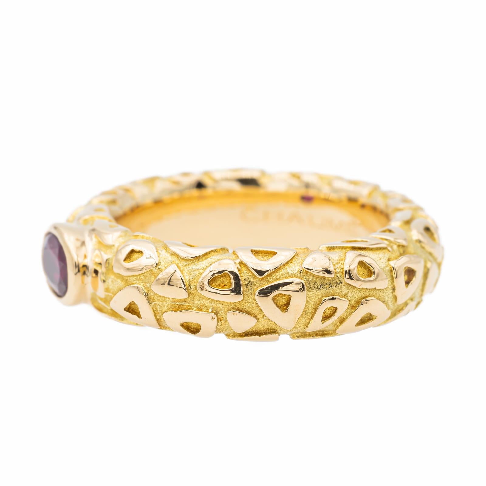 Chaumet Yellow Gold Ruby Bangle Ring
